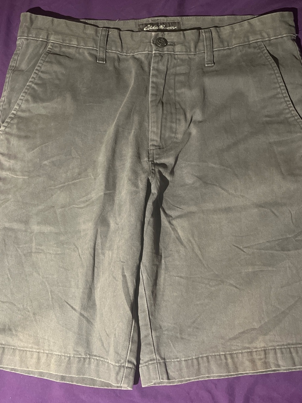 Eddie Bauer Slate Gray Everyday Chino Shorts
